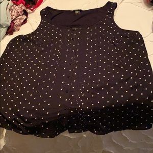 Torrid stars and polka dots button front tank